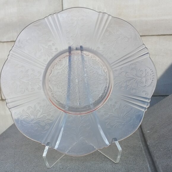 MacBeth-Evans Charger 12" American Sweetheart Pink Depression Glass - Picture 1 of 13